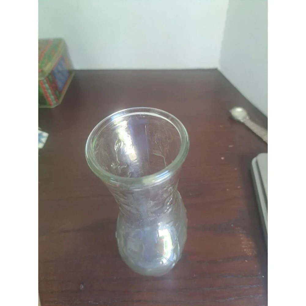 Vintage Good Seasons Salad Dressing Cruet Glass With Embossed Leaves And Vines